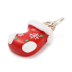 Pendentifs en alliage émaillé sur le thème de Noël&nbsp;LS-FIND-I063-01G