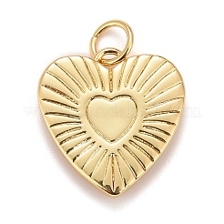 Placage en rack véritables pendentifs en laiton plaqué 18k or véritable&nbsp;KK-E260-01G-K