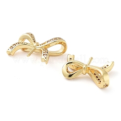 Placage de crémaillère en laiton micro pavé pendentifs en zircone cubique claire&nbsp;KK-M280-15G