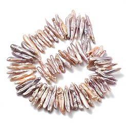 Fili di perle di perline keshi barocche naturali&nbsp;PEAR-P064-03C-01A