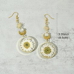 Boucles d'oreilles avec pendentif en laiton&nbsp;EJEW-FS00017