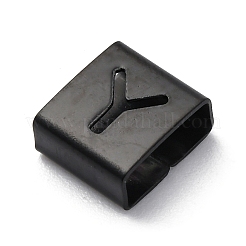 Breloques coulissantes carrées en acier inoxydable 304 avec placage ionique (IP)&nbsp;STAS-L132-21Y-B