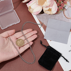 Taschenuhrkette mit Clip aus Edelstahl 304&nbsp;HJEW-PH02137