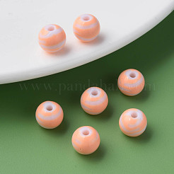Perles acryliques à rayures opaques&nbsp;MACR-S373-27D-08