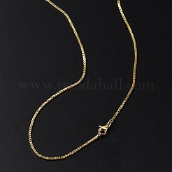 Colliers à chaîne en laiton plaqué 1.5 mm pour femmes et hommes&nbsp;MAK-L044-30G