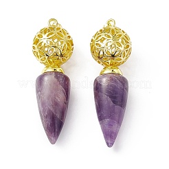 Gros pendentifs en améthyste naturelle&nbsp;G-H281-07G-09