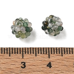 Perle intrecciate di agata muschiata naturale&nbsp;GG-CBA2E9C-F28-01