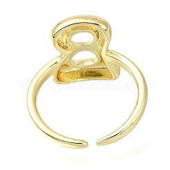 Anneaux de manchette ouverts en laiton plaqué en rack&nbsp;RJEW-S394-01G-B