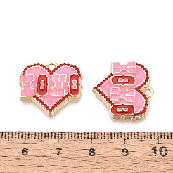 Valentinstag-Email-Anhänger aus Legierung&nbsp;ENAM-T024-17A-G