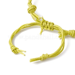 Fabrication de bracelets en macramé en coton ciré tressé réglable&nbsp;BJEW-JB09698-04