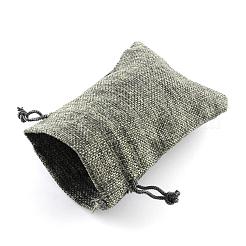 Sacs en polyester imitation toile de jute sacs à cordon&nbsp;ABAG-R005-9x7-04