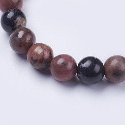 Rhodonite naturales pulseras del estiramiento de abalorios&nbsp;BJEW-I253-10mm-26