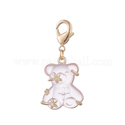 3 pz orso decorazioni pendenti con strass in resina trasparente&nbsp;HJEW-JM01007