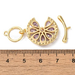 Ottone con chiusure a ginocchiera con pavé di zirconi&nbsp;KK-N254-88G