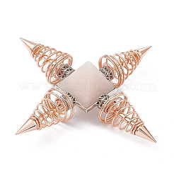 Générateur d'énergie spirituelle en laiton doré rose&nbsp;DJEW-P003-01RG-01