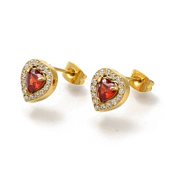 Boucles d'oreilles à tige en acier inoxydable 304 avec placage ionique (IP)&nbsp;EJEW-H018-01G-01