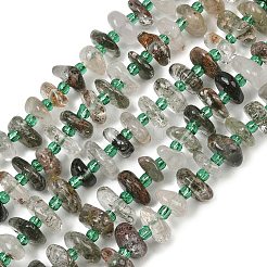 Natürliche grüne Lodolith Quarz / Garten Quarz / grüne Phantom Quarz Perlen Stränge&nbsp;GG-CBA3A44-B10-01