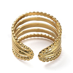 Ionenplattierung (IP) 304 Edelstahlringe&nbsp;RJEW-B047-02G