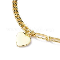 Braccialetti con ciondoli a forma di cuore in ottone&nbsp;BJEW-JB10401