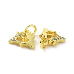 Messing micro pave klar zirkonia charme&nbsp;KK-E068-VF074