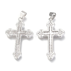 Pendentifs en laiton zircon cubique transparent&nbsp;ZIRC-O038-05P