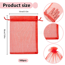 100 stücke organza taschen schmuck lagerung beutel hochzeit favor partei mesh kordelzug geschenk&nbsp;OP-SP0001-01A