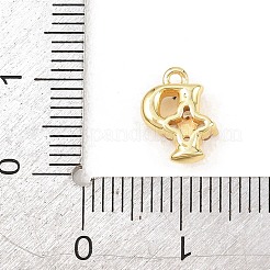 Latón micro pavimenta claro cubic zirconia encantos&nbsp;KK-Z151-18G-P