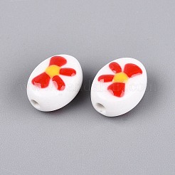 Cuentas de cerámica de porcelana hechas a mano&nbsp;PORC-Q005-07C