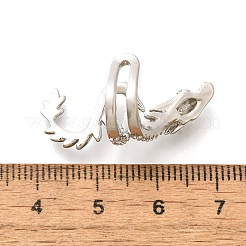 Boucles d'oreilles manchette en laiton et zircone cubique transparente&nbsp;EJEW-Q025-01B-P