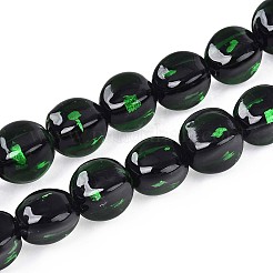 Perline murano con foglia argento fatto a mano&nbsp;FOIL-T024-12B