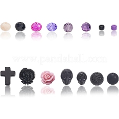 DIY-Sets zum Basteln von Stretch-Armbändern mit Gothic-Motiv&nbsp;DIY-SC0030-43