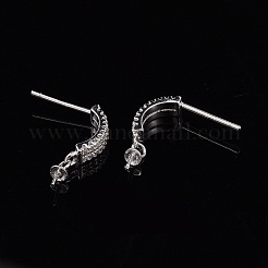 925 microscopio in argento sterling con pavé di zirconi cubici&nbsp;X-STER-P035-41P