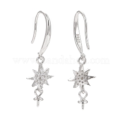 Ganci per orecchini in argento sterling anti-ossidazione rodiato 925&nbsp;STER-D035-29P
