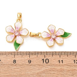 Pendentifs en laiton zircon cubique transparent&nbsp;KK-A304-14G