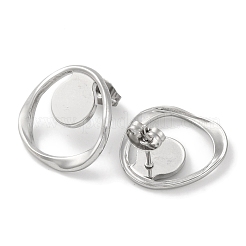 Pendientes de botón de acero inoxidable 304&nbsp;EJEW-D281-21S