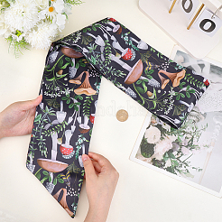 1 ceinture en polyester imprimé champignon pour femme&nbsp;AJEW-CP0009-89B