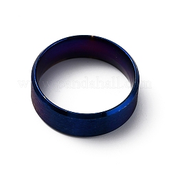 Anillos de dedo de banda ancha de acero inoxidable 201 para mujeres y hombres&nbsp;RJEW-WH0009-13G-BU