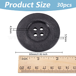 30 Stück Holzknöpfe&nbsp;BUTT-OC0001-50B