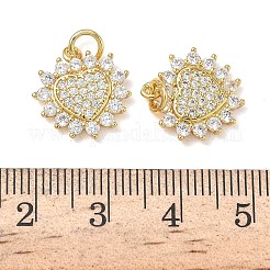 Ciondoli in ottone zirconi chiari micro pavé&nbsp;KK-L253-20G-02