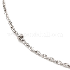Collane con catena satellitare in argento sterling placcato rodio&nbsp;STER-NH0001-07B-P