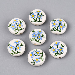 Perles en porcelaine manuelles&nbsp;PORC-T134-13M