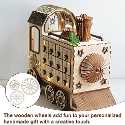 3 Stück Holzrad-Wanddekoration für Wohnzimmer und Schlafzimmer&nbsp;DIY-WH0899-520