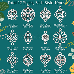 Fascini del connettore della lega di stile tibetano di 120pcs 12 stili&nbsp;FIND-PH0020-07
