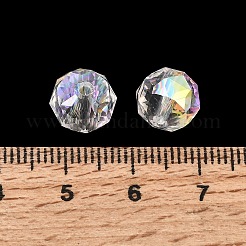 Cuentas de vidrio redondas transparentes galvanizadas&nbsp;GL-CBA6A73-AB03