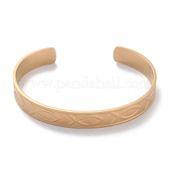 Bracelets manchettes en acier inoxydable 304 pour femmes&nbsp;BJEW-U010-01G