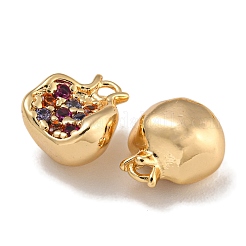 Ciondoli in ottone zirconi chiari micro pavé&nbsp;KK-U037-12G-01