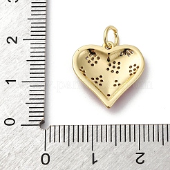 Micro pavè di zirconi in ottone con pendenti smaltati&nbsp;KK-Q098-21G-A