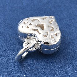 925 dije de corazón hueco de plata esterlina&nbsp;STER-S009-11C-S
