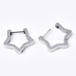Boucles d'oreilles créoles en acier inoxydable 304 résistant au ternissement&nbsp;LS-EJEW-N016-002