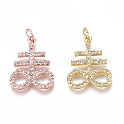 Pendentifs en laiton zircon cubique transparent&nbsp;ZIRC-Z008-27RG